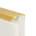 Matte Gold Cabinet Handles, Finger Pulls Cabinet Edge Pulls 3 Inch 25 Pack | Brushed Brass Drawer Handles, Flat