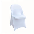 100 Pcs White Folding Chair Cover Washable Removable Universal Fitted Chair Cover Protector for Wedding Party Banquet