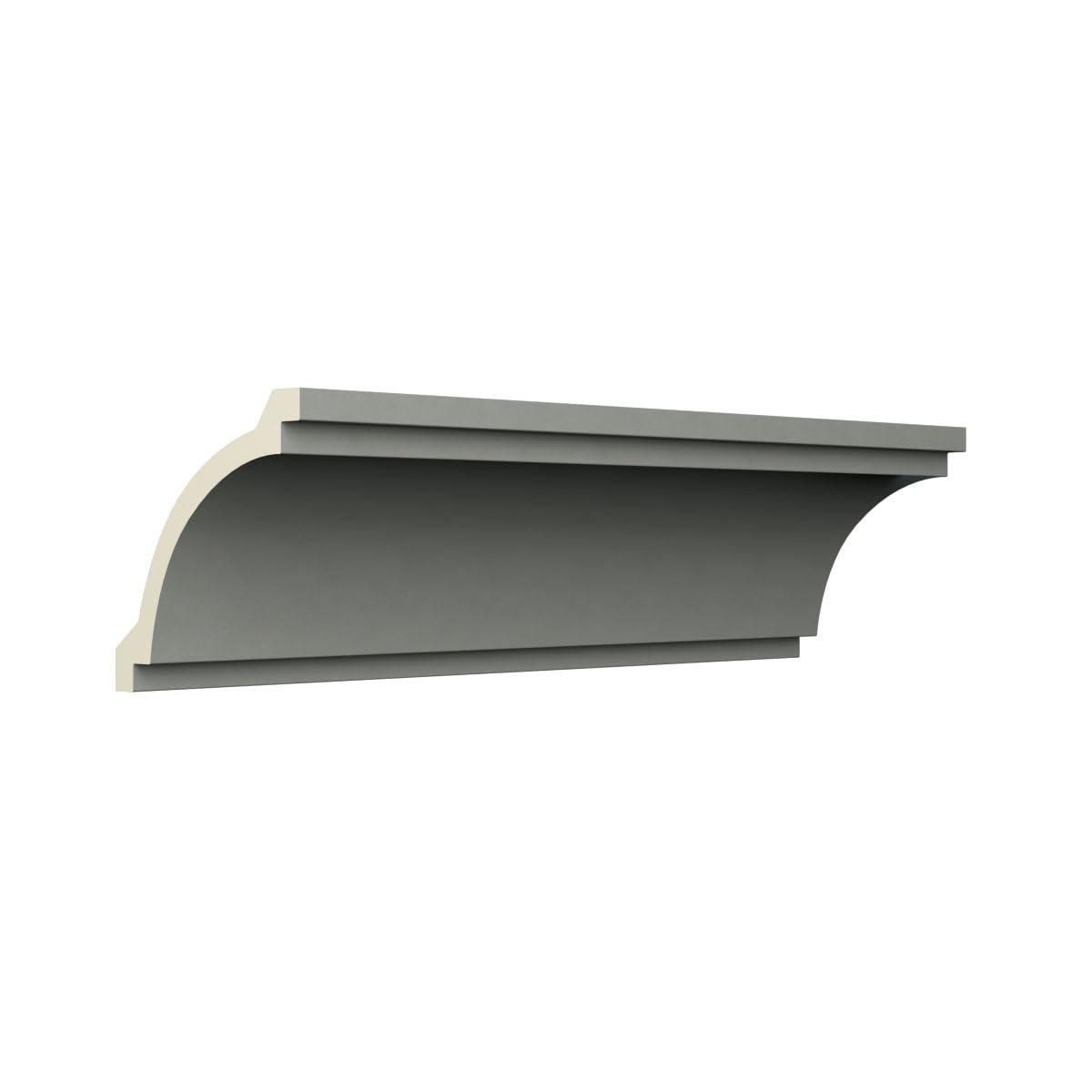 Graham Crown Moulding, 6"H x 6"P x 8 3/8"F x 94 1/2"L, Factory Primed