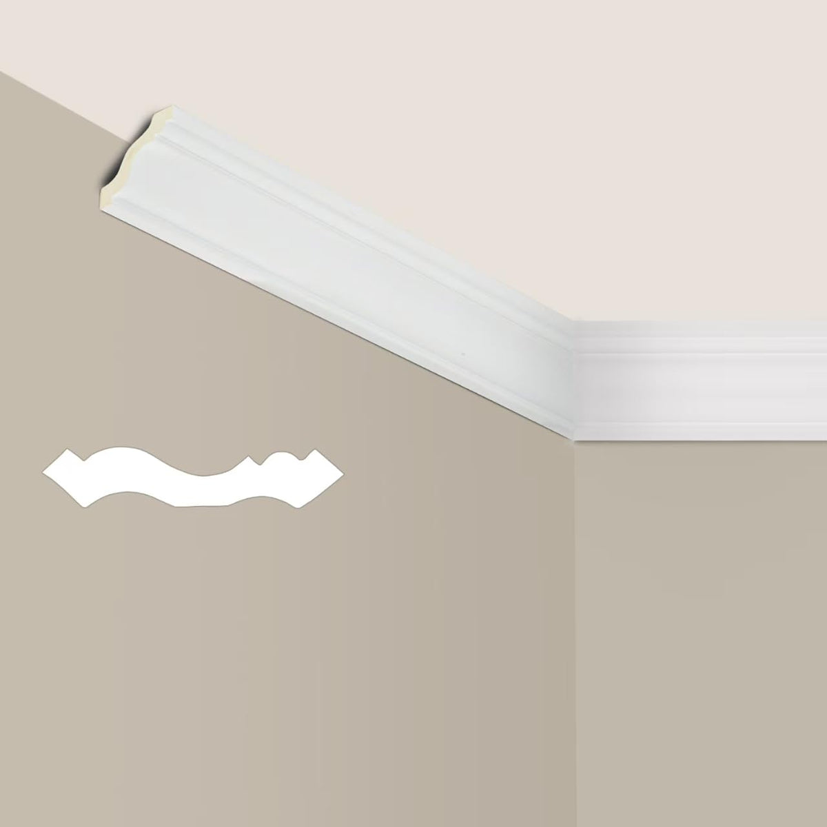 10-Pcak Ceiling Crown Molding Trim,Crown Molding Total Length 40 Ft,Lightweight High-Impact Polystyrene Decorative