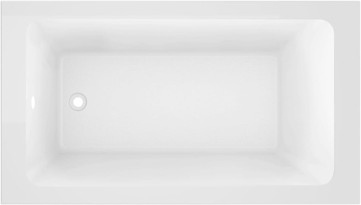 VTPN603419T 60-Inch Acrylic Drop-In Tub, Glossy White