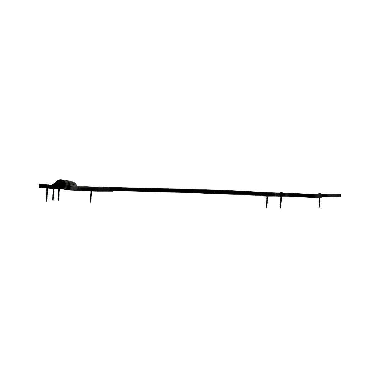 Strap Hinge 18 in. Black Wrought Iron Fleur De Lis Style Flush Mount Heavy Duty Strap Gate and Door Hinges with