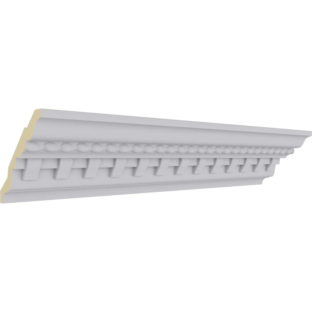 BulwarkDentil and Rope Crown Moulding, 3 1/2"H x 3 7/8"P x 5 1/8"F x 94 1/2"L, (1 3/8" Repeat), Factory