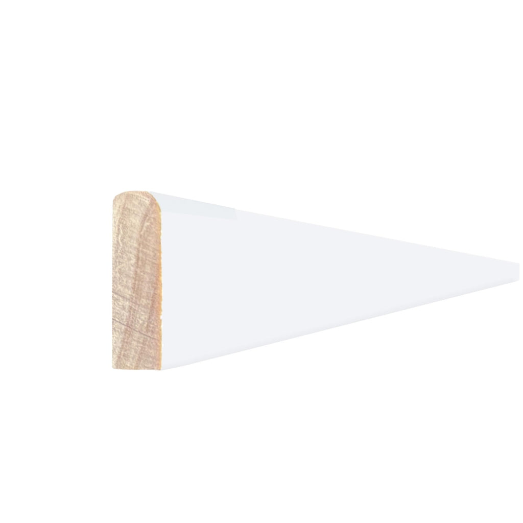 Baseboard Shoe Moulding, Modern Craftsman Style, Primed or Raw Wood, 6' Piece, (Primed Poplar)