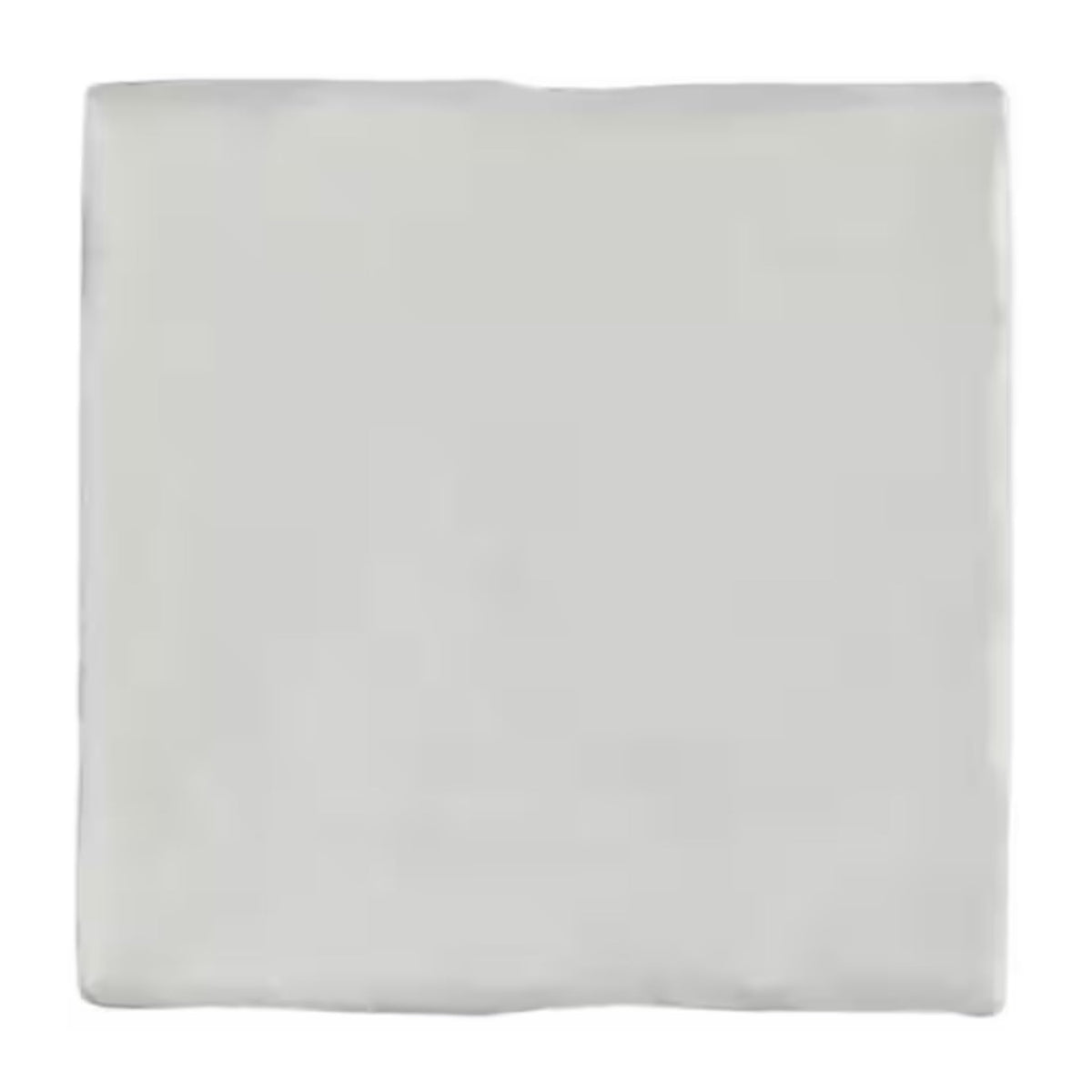 4x4 Inch HTCFD Premium Quality White Matte Zellige Ceramic Tile with Subtle Shimmer | Handmade Look Moroccan Square