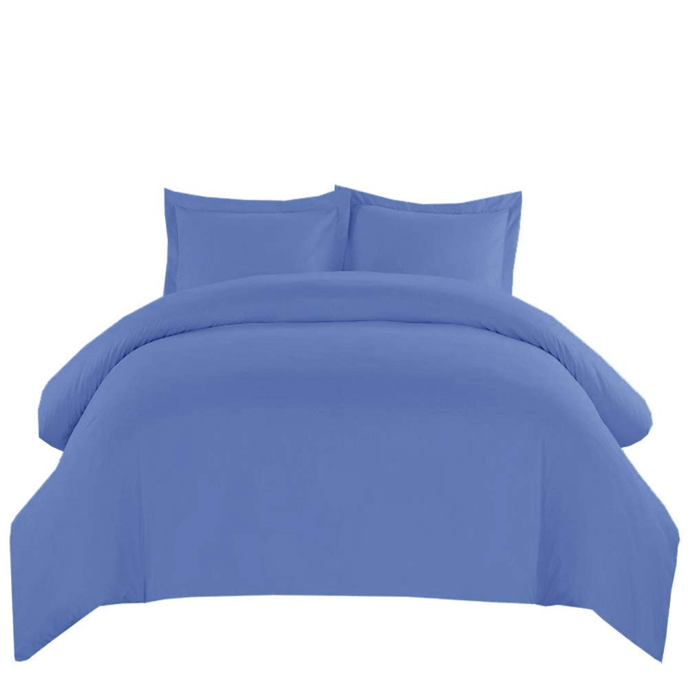 Duvet Cover 500 Thread Count 100% Cotton, Button Closure, Soft and Cool, 2 Piece -XL Duvet Cover