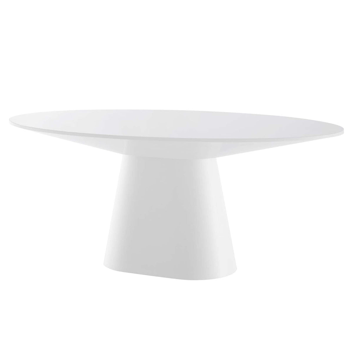 Provision 75" Oval MDF Wood Dining Table in White