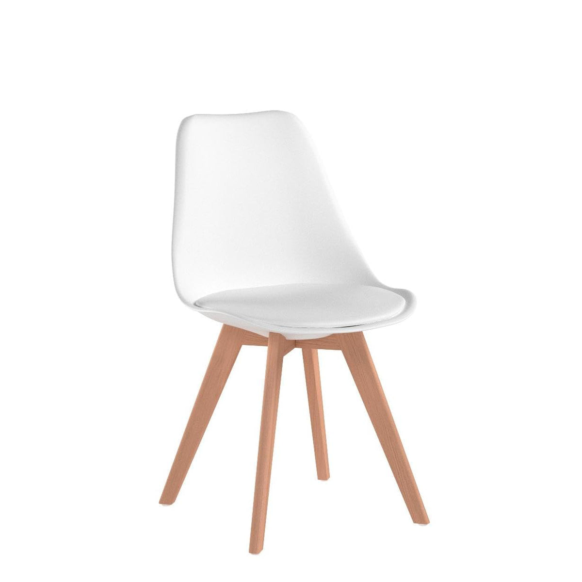 Inspired Saarinen Style Set of 4 Modern Dining Chairs, High Backrest Kitchen Chairs, Elegant Mid Century Side Chairs w/Padded Seat, Solid