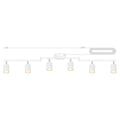 Plug in Track Lighting LED, Track Lighting Fixtures Ceiling, White 6-Light Kitchen Light Kit, Plug in Wall Light