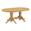 Inspired Saarinen Style West Furniture VAT-OAK-TP Vancouver Modern Kitchen Table - an Oval Dining Table Top with Butterfly Leaf & Double