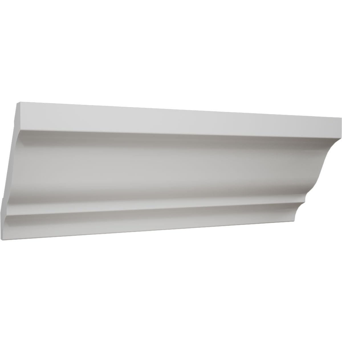 3"H x 2 1/8"P x 3 5/8"F x 96"L, TrueCraft PVC Crown Moulding, White