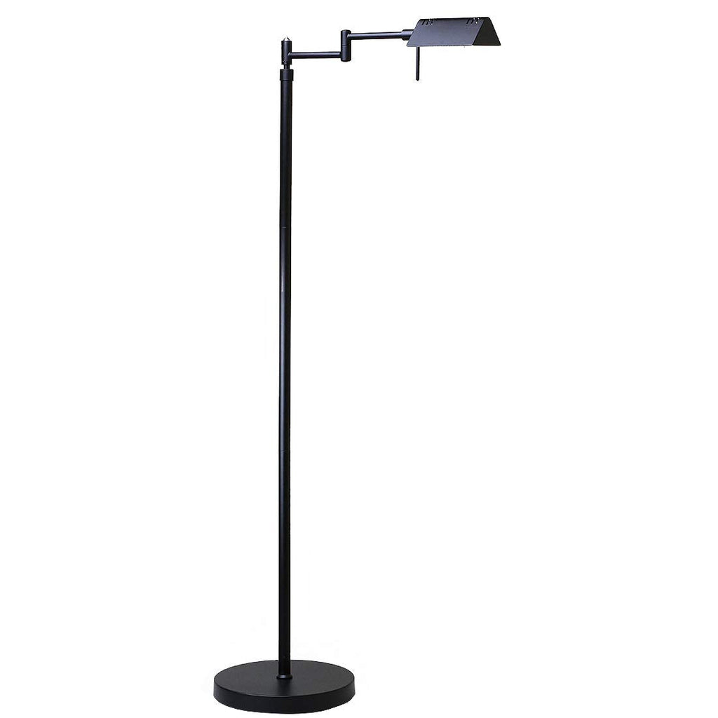 Brook Adjustable Dimmable LED Pharmacy Floor Lamp, Black