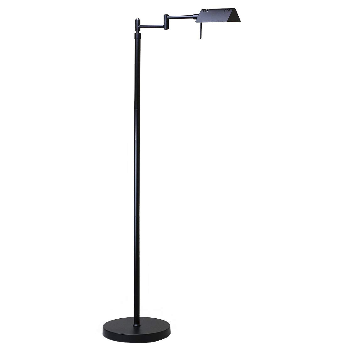 Brook Adjustable Dimmable LED Pharmacy Floor Lamp, Black