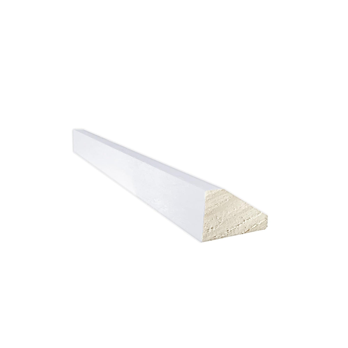 Baseboard Shoe Moulding, Modern Style, 5/8" x 1" x 94", Primed Fingerjoint Poplar, 9921