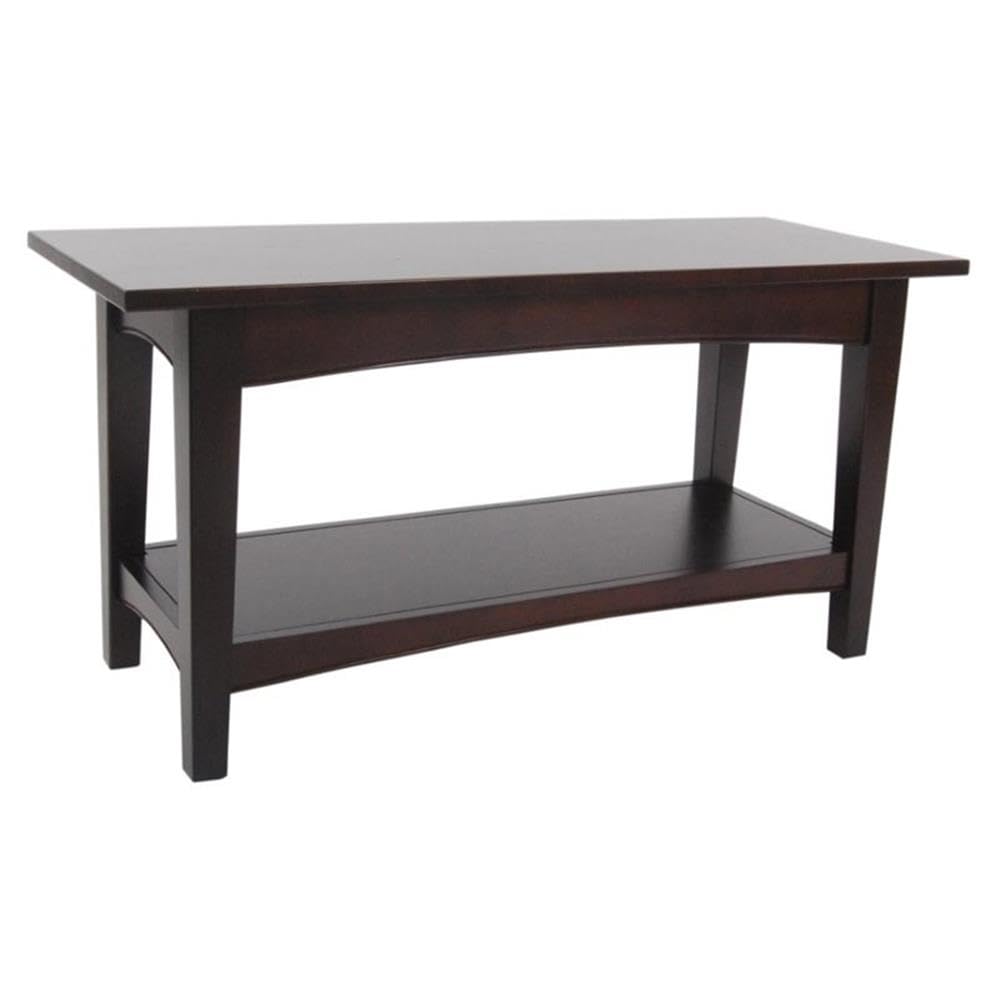 Shaker Cottage Shoe Storage Bench, Espresso, 36"W x 18"H