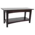 Shaker Cottage Shoe Storage Bench, Espresso, 36"W x 18"H