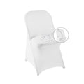 12 Pack White Spandex Folding Waterproof Chair Cover, Stretch Chair Cover Protector for Wedding, Party, Dining