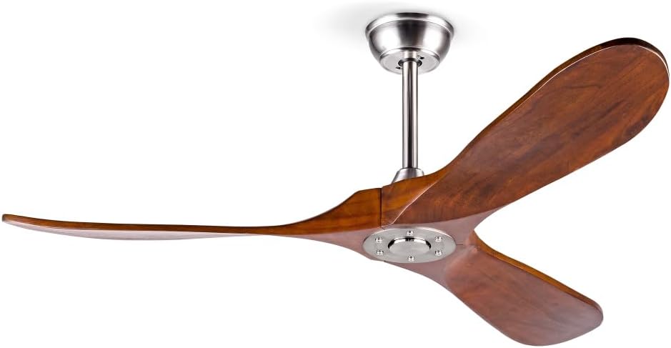 52" Walnut Outdoor Ceiling Fan with Remote