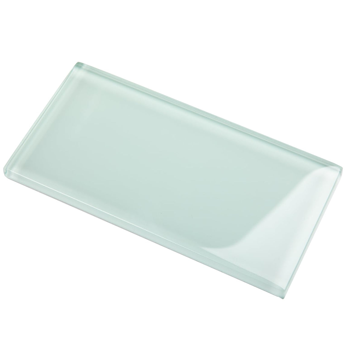 Peel and Stick Glass Subway Tile, 3 x 6 Inch, 5 Sq Ft, Light Green Glass Kitchen Backsplash Wall, 40-Pack