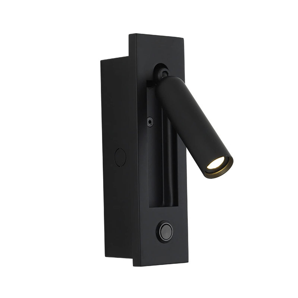 LED Bedroom Lamp Headboard Wall Light Sconce, Bedside Reading Light Recessed Push Switch Wall Lamps, Hotel Bed Side