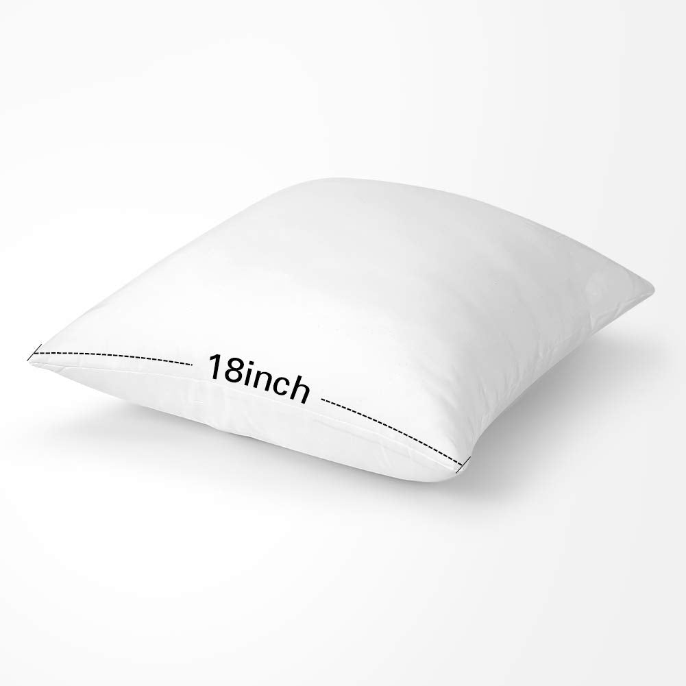 Outdoor Throw Pillow Inserts - Pack of 2 Water Resistant Cushion Inner Pads Garden Coffee House Decorative Waterproof