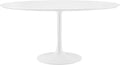 Inspired Saarinen Style Tulip Round Pedestal Dining Table — White, 60″ Round