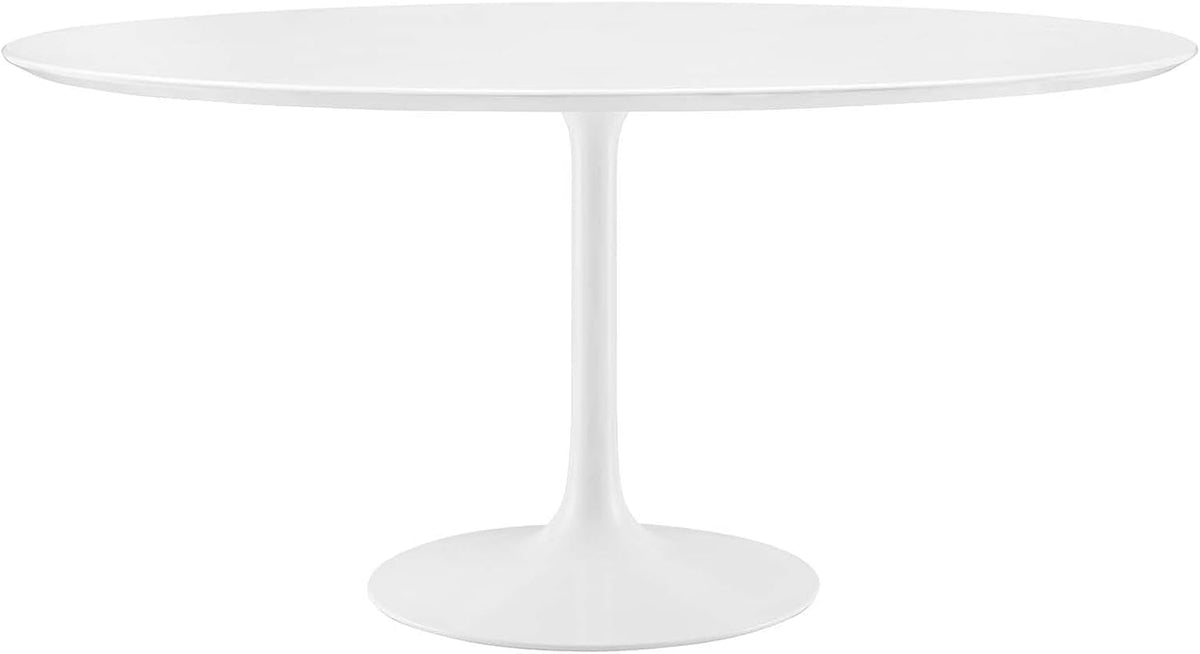 Inspired Saarinen Style Tulip Round Pedestal Dining Table — White, 60″ Round