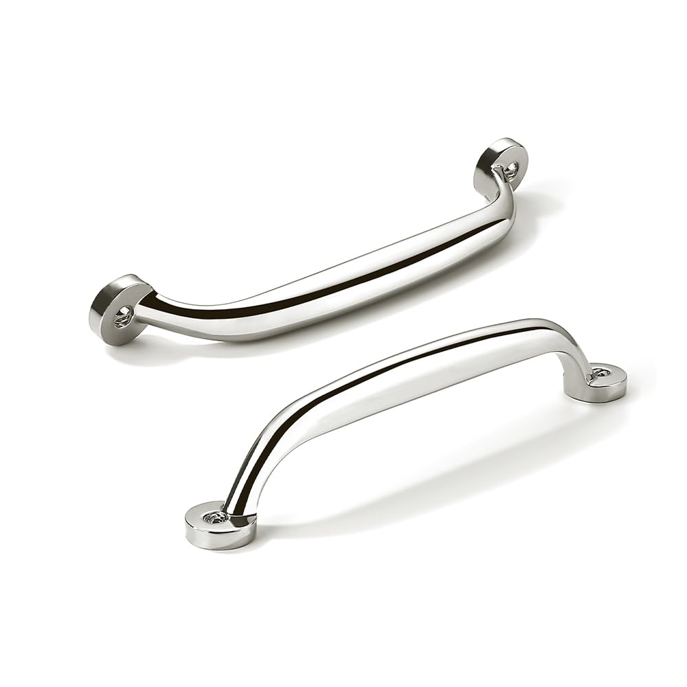 10 Pack 5 inch Hole Center Polished Nickel Cabinet Pulls - Heavy Duty Solid Drawer Hardware Handles Kitchen Vanity