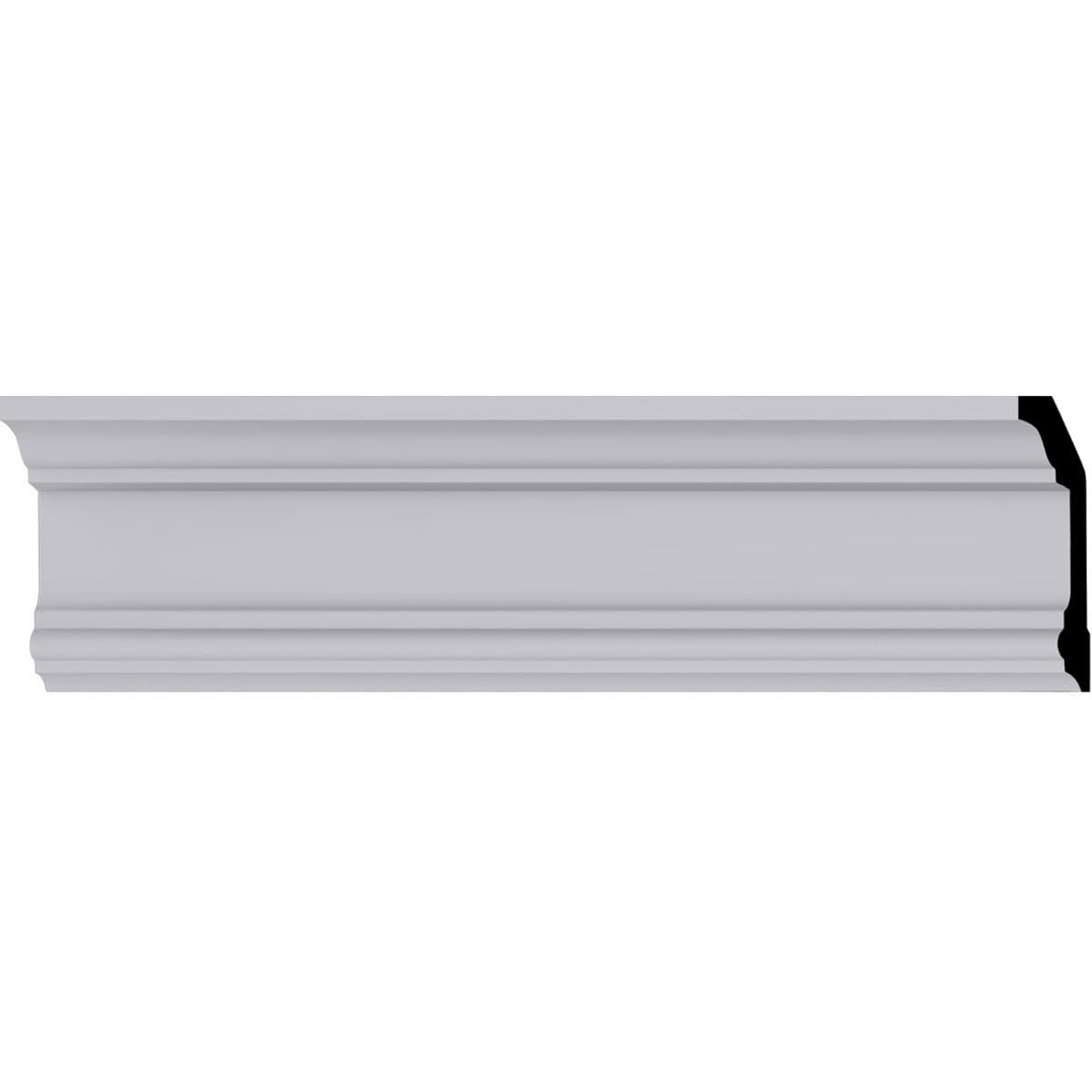 Holmdel Traditional Smooth Crown Moulding, 4"H x 2 1/4"P x 4 1/2"F x 94 1/2"L, Factory Primed (2-Pack)