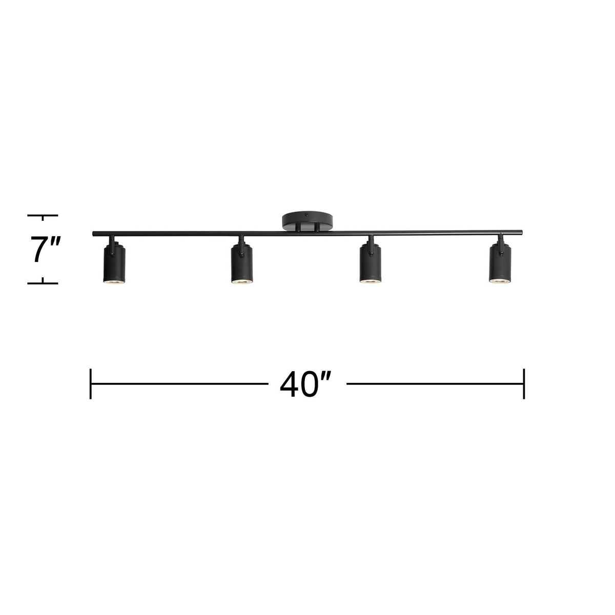 Vester 4-Light Black LED or Wall 40" Wide Track Light Fixture