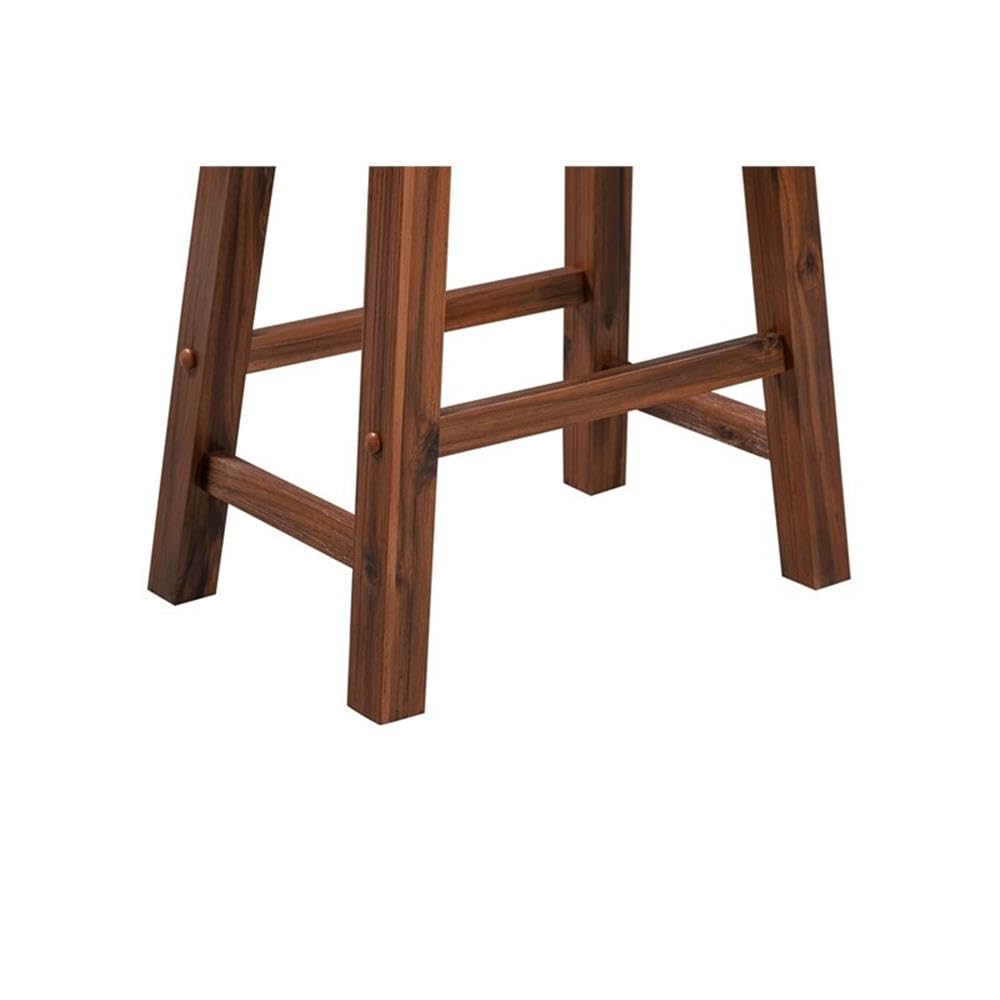 Inspired Bertoia Style Sonoma Backless Saddle Kitchen Counter Stool - Chestnut Wire-Brush - Set of 2