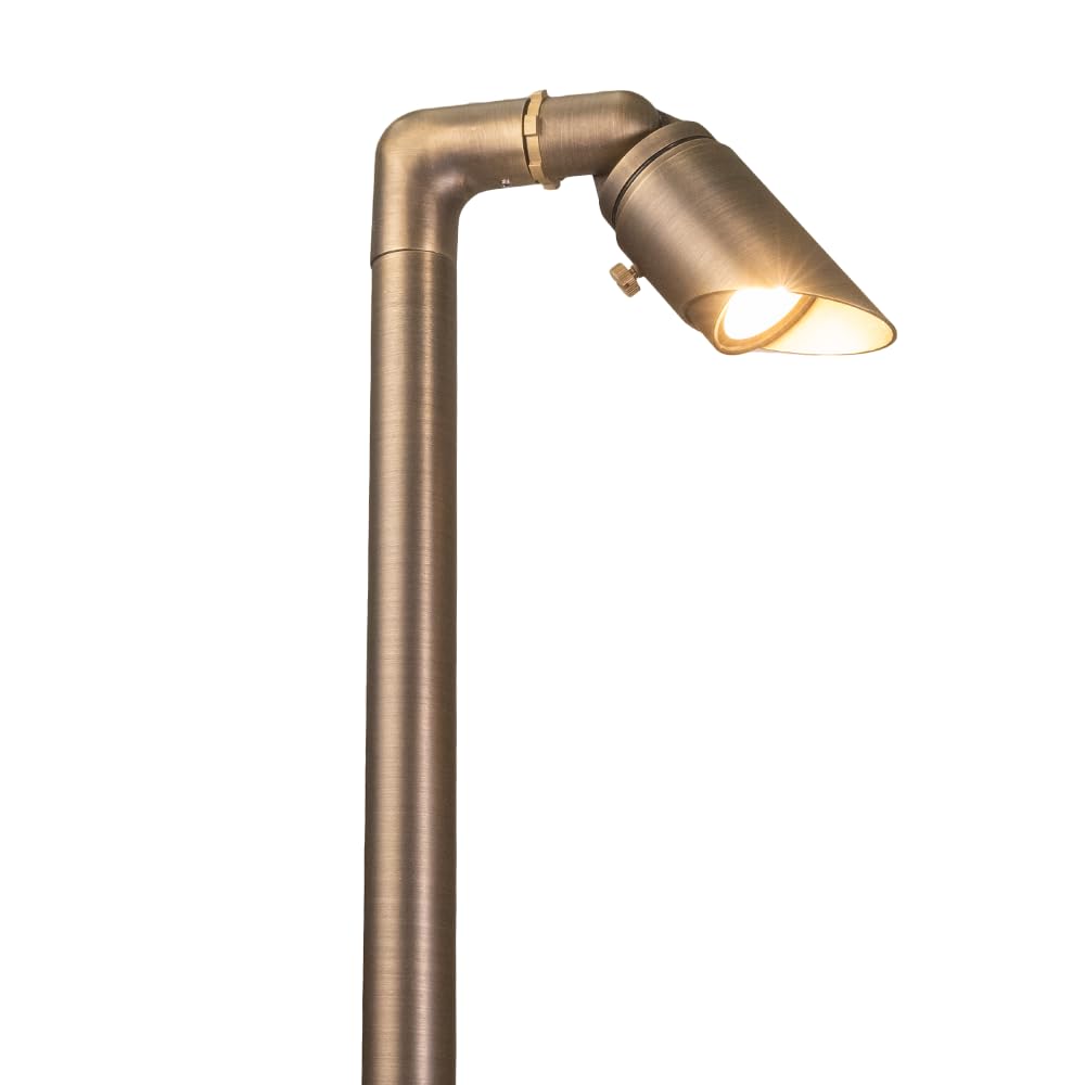 Innovator 12V Cast Brass Adjustable Path Light & 2W 2700K LED Bulb