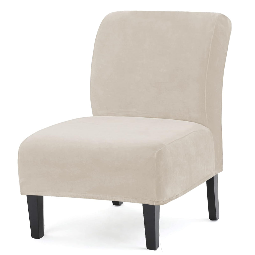 Armless Accent Chair Slipcovers, Thick Slipper Accent Chair Covers Hotel Oversized Big Chairs, Removable Furniture