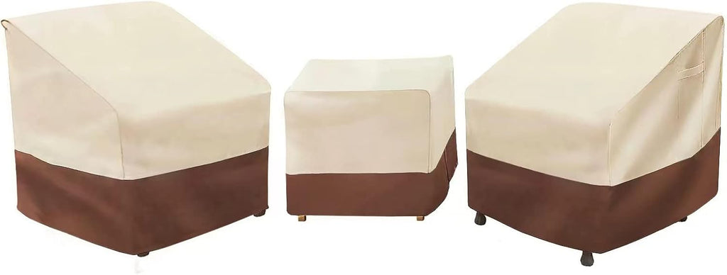 Patio Furniture Covers Set, 3 Piece Outdoor Furniture Cover Waterproof, 600D Heavy Duty Lawn Furniture Covers Set