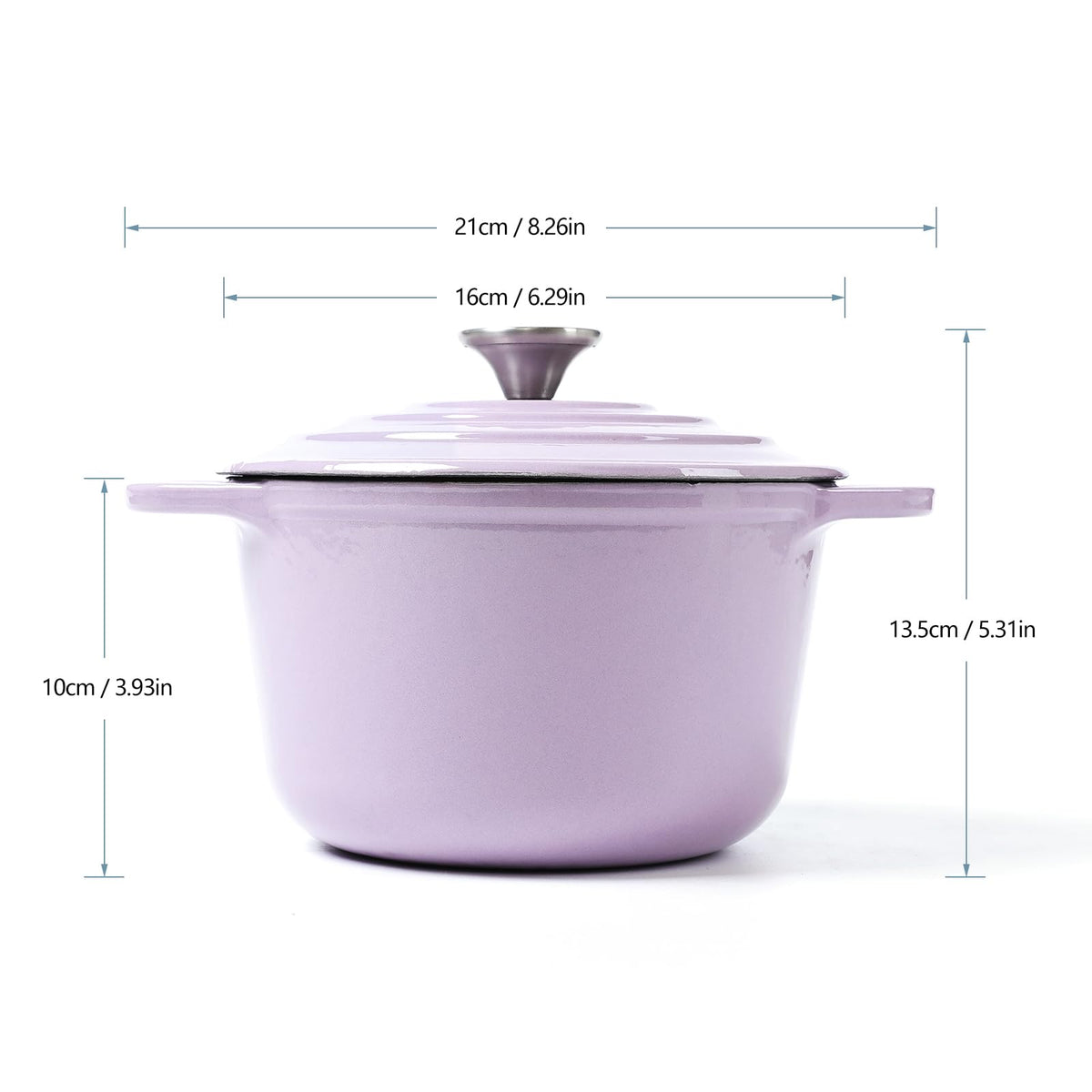 Enameled Cast Iron 1.5-Quart Mini Dutch Oven Purple