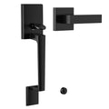 Black Front Door Handle No Lock Sets, Exterior Entry Door Handle