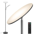 Gray Floor Lamps, 44W/4500LM Super Bright 2 in 1 LED Floor Lamp with Remote, Stepless Dimmable, 69" Tall Standing