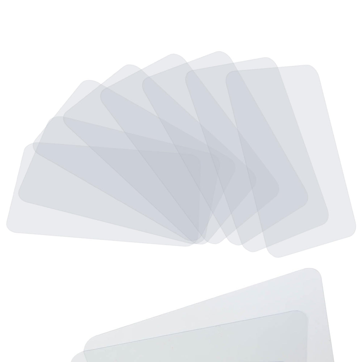 Clear Plastic Placemats Set of 8, 17.5x12 Transparent Vinyl Table Mats