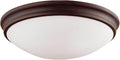 Two Light Bowl Flush Mount Ceiling Light - Dark Bronze, 12 Inch Dimmable Damp Rated