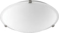 Ceiling Mount Glass Ceiling Lighting, 3 Light, Satin Nickel