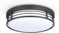 13 Inch Matte Black Flush Mount Ceiling Light, 23W LED Ceiling Lighting Fixture with