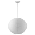 Large Paper Lamp Pendant Light Kit, 20in White Globe Lantern