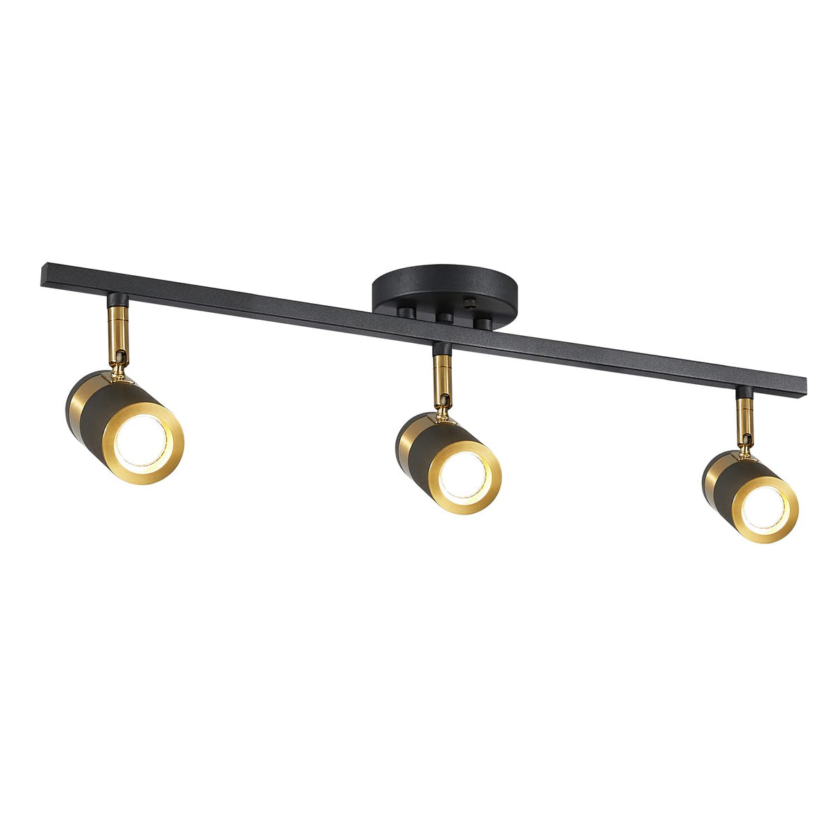 LED Track Lighting, Black and Gold GU10 Ceiling Spotlight