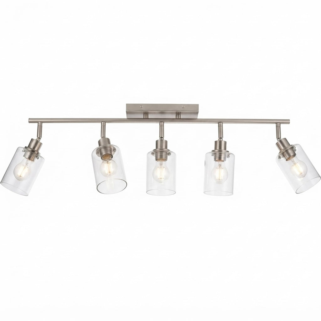 5 Light Track Lighting Kit Brushed Nickel Kitchen Track Lighting