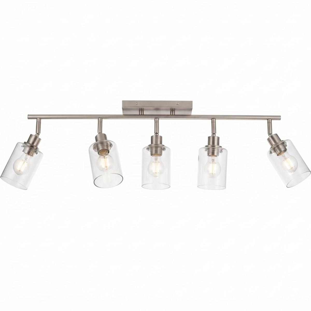 5 Light Track Lighting Kit Brushed Nickel Kitchen Track Lighting