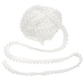 Pom Trim Ribbon, 0.5" Wide White Pom Ball Fringe Trim Sewing Fringe Fabric Trim Ribbon for DIY Crafts - 25 Yards