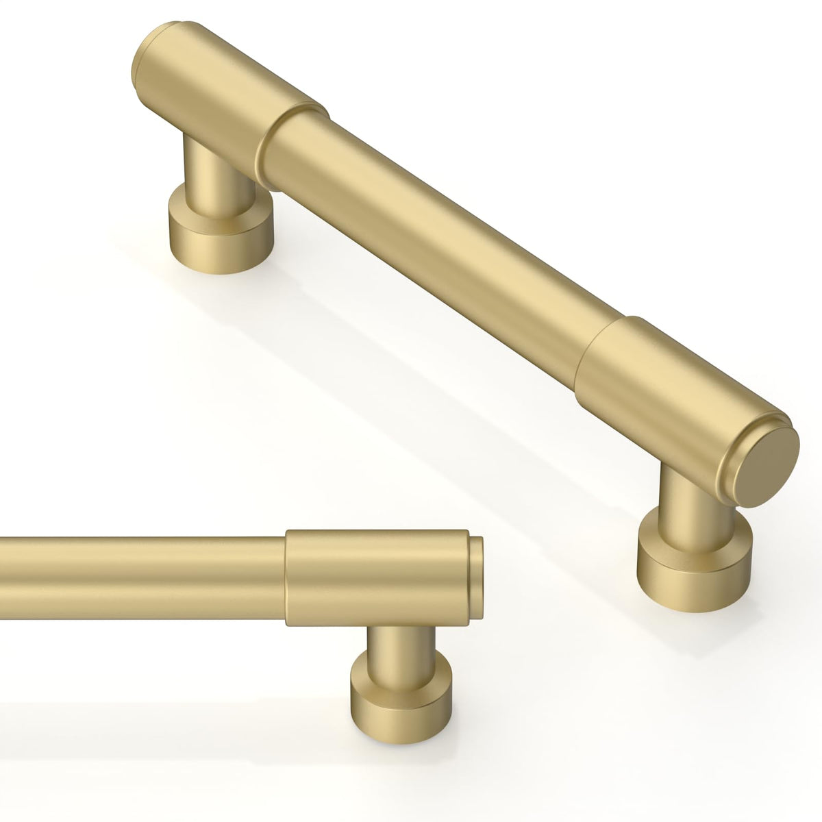 10 Pack Brushed Gold Cabinet Pulls 3.75 Inch(96mm) Kitchen Cabinet Handles Cabinet Hardware Drawer Pulls