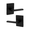 Halifax Non-Locking Door Handle and Closet, Matte Black