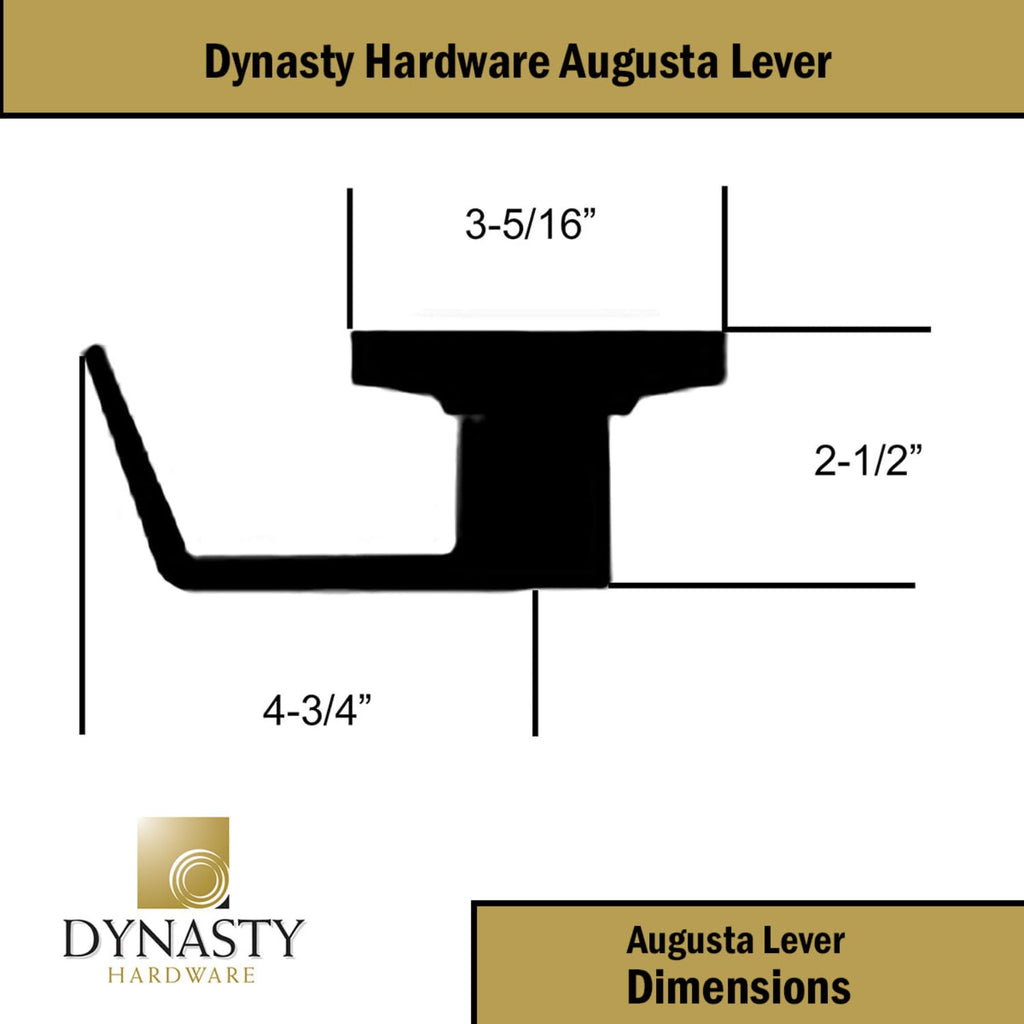 Augusta Classroom Lever Lockset, ADA, Grade 2, Flat Black