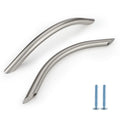 Solid Brushed Nickel Cabinet Pulls, 5 Inch Silver Arched Drawer Handles, 25 Pack Kitchen Cabinet Hardware, Screws